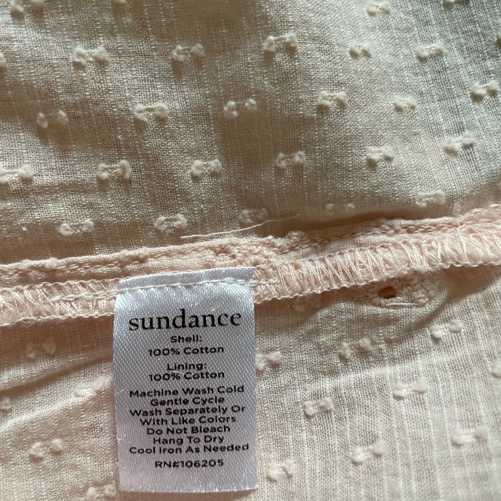Sundance eyelet baby pink shirt NWT - Picture 7 of 7